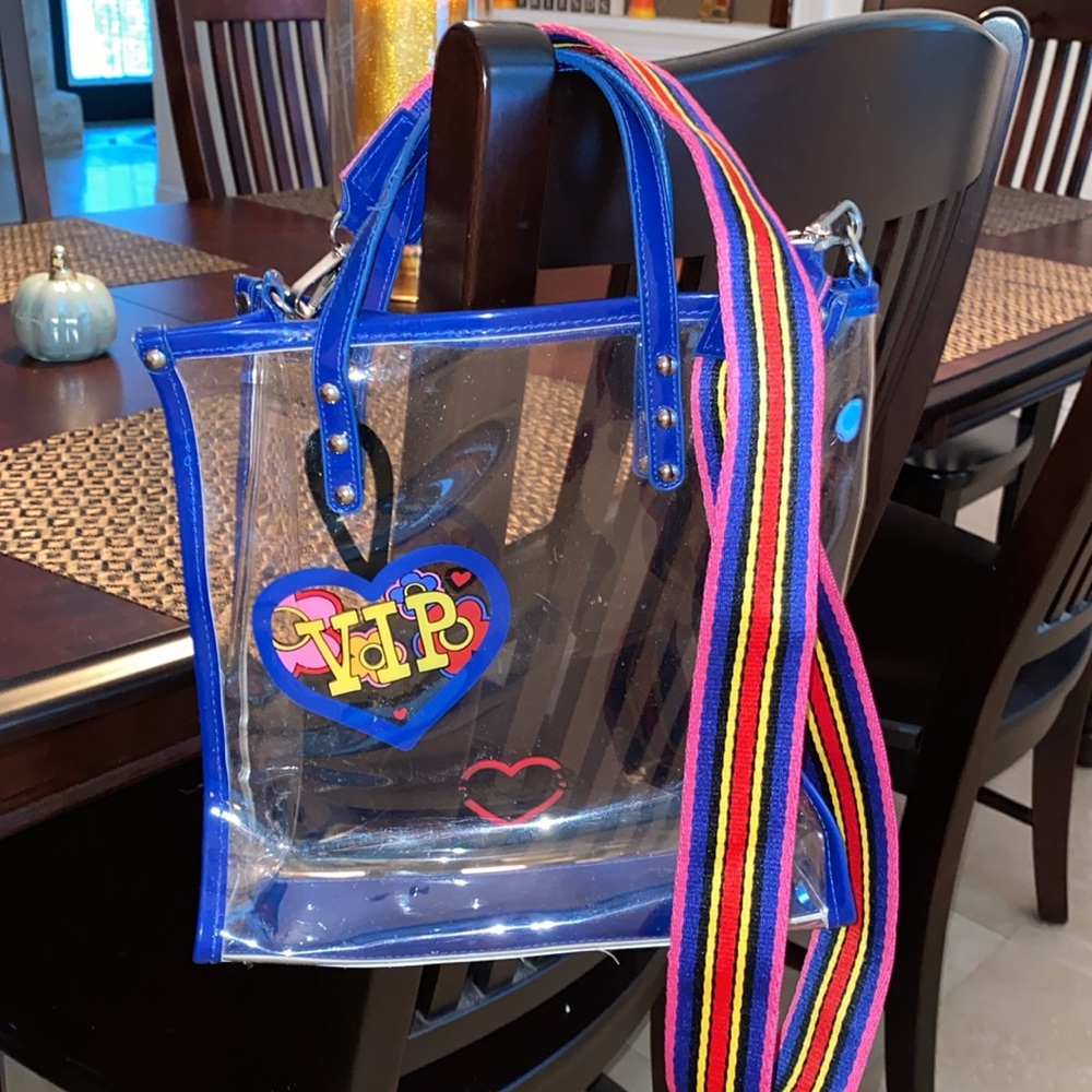Brighton VIP Limited Clear Stadium Concert Tote with Rainbow Strap - NWOT